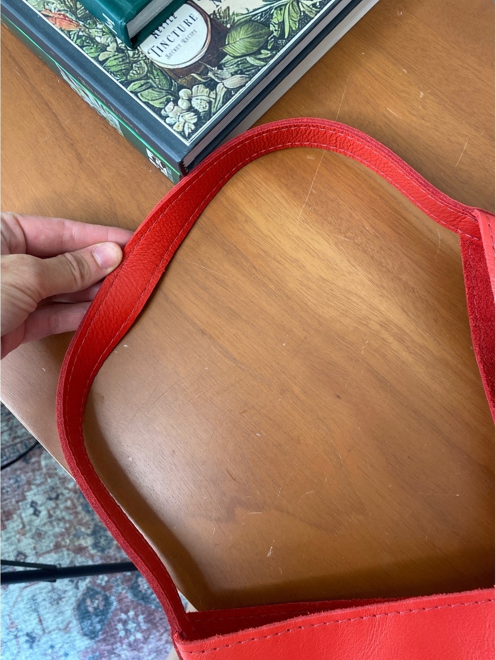Portland Leather Red Hobo Shoulder Bag Purse - Picture 6 of 8